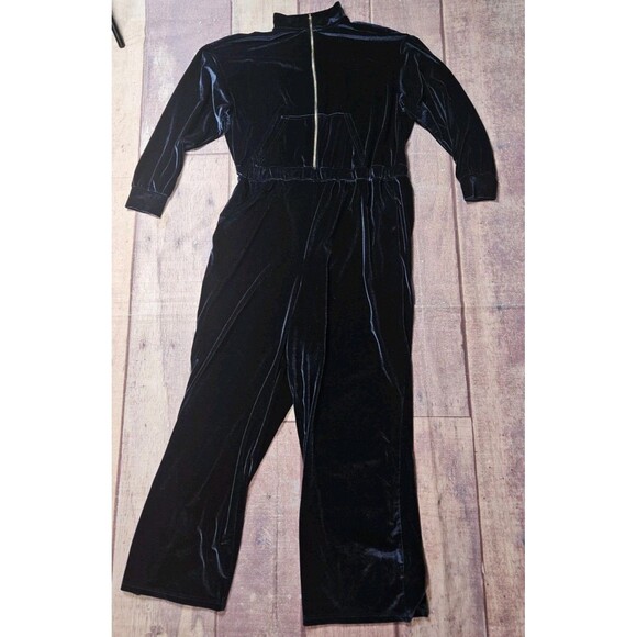 FABLETICS Vanessa Hudgens Velour Wide Leg Jumpsuit Royal Blue Plus Size 3X - Picture 3 of 12